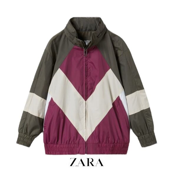 ZARA KidsBrownCONTRASTING COLOR BLOCK JACKET